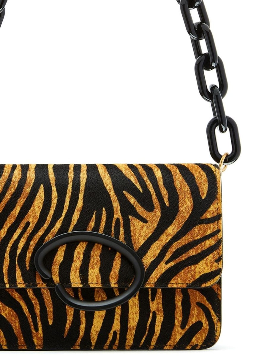 Women Oscar De La Renta Bags | Tiger Printed Haircalf O Pochette