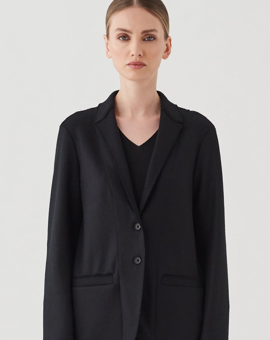 Women Transit Par Such Coats & Parkas | Boyfriend Blazer Black