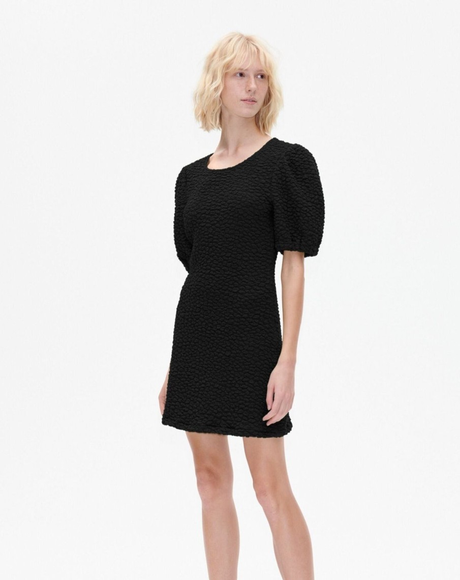 Women BAUM & PFERDGARTEN Dresses | Jazmyn Bubble Knitted Dress Black