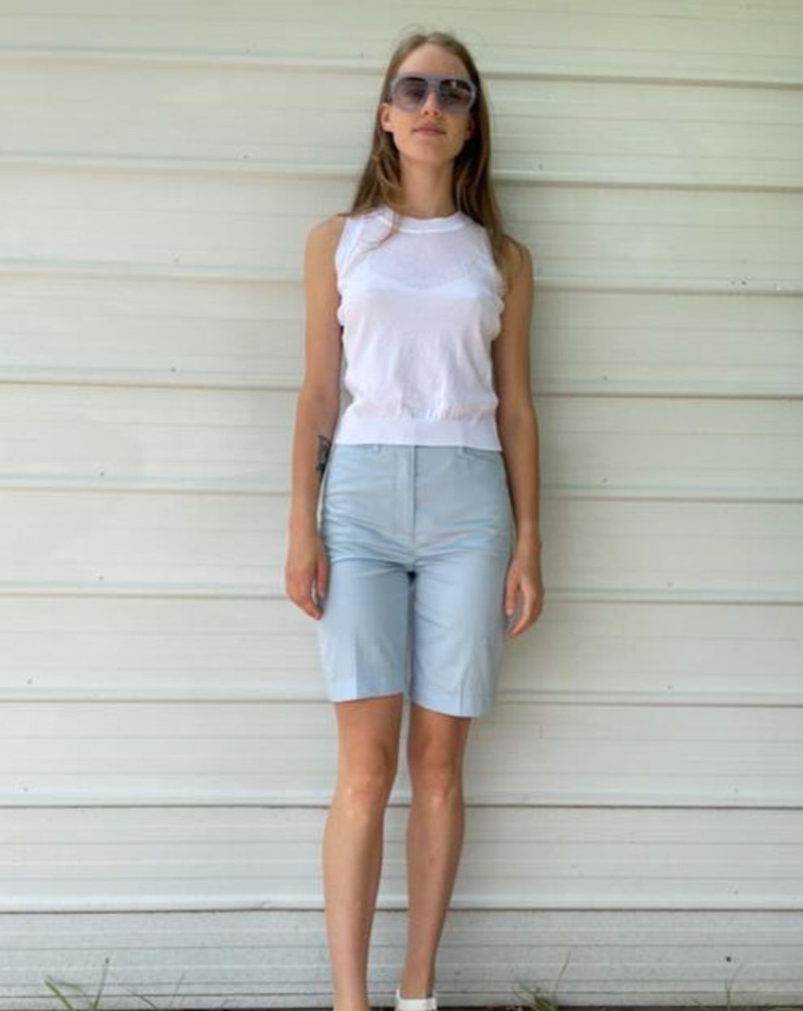 Women MARC CAIN Shorts | Shorts Polished Cotton In Water Colour 316-Water