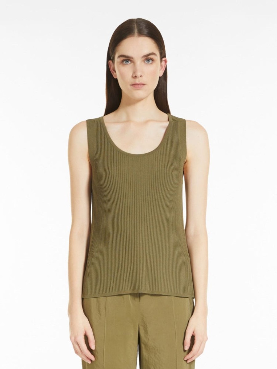 Women MAX MARA Knitwear | Zadar Rib Knitted Singlet