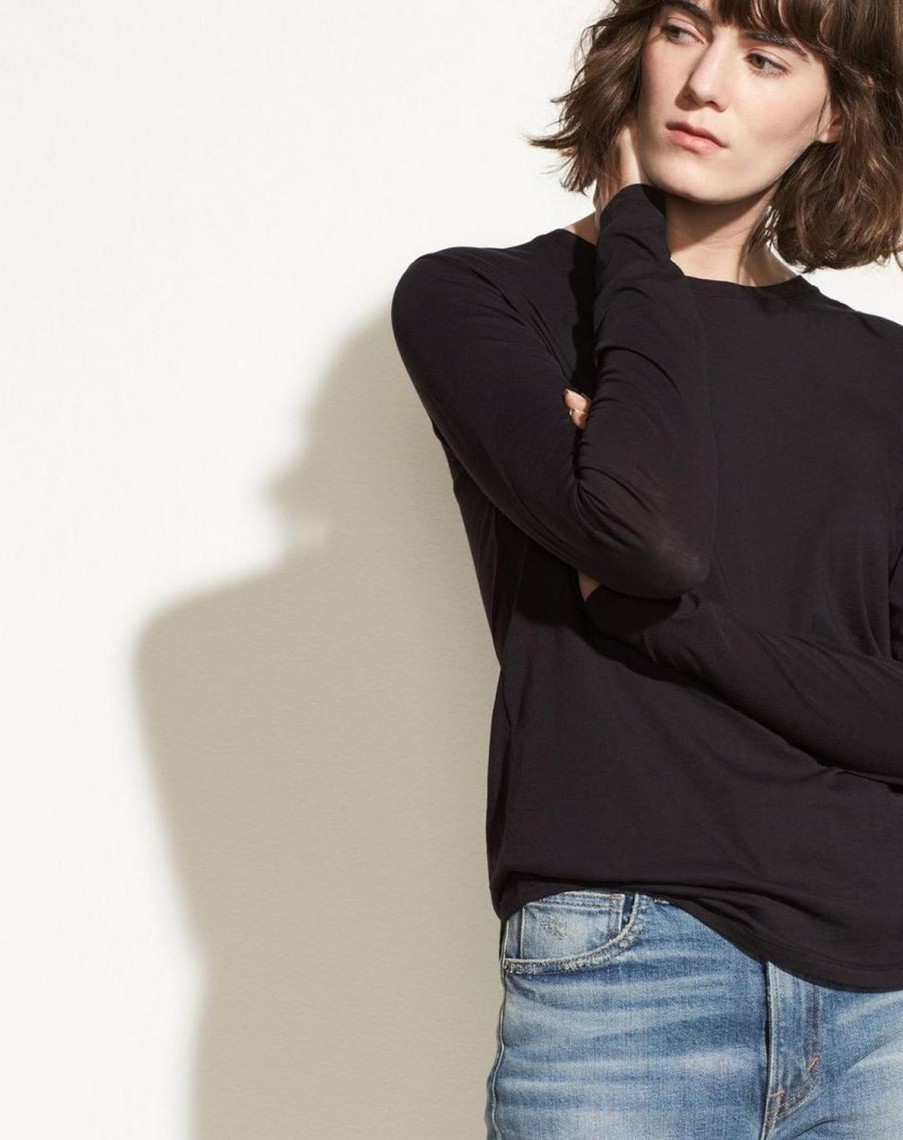 Women VINCE T-Shirts & Singlets | Essential L/S Crew