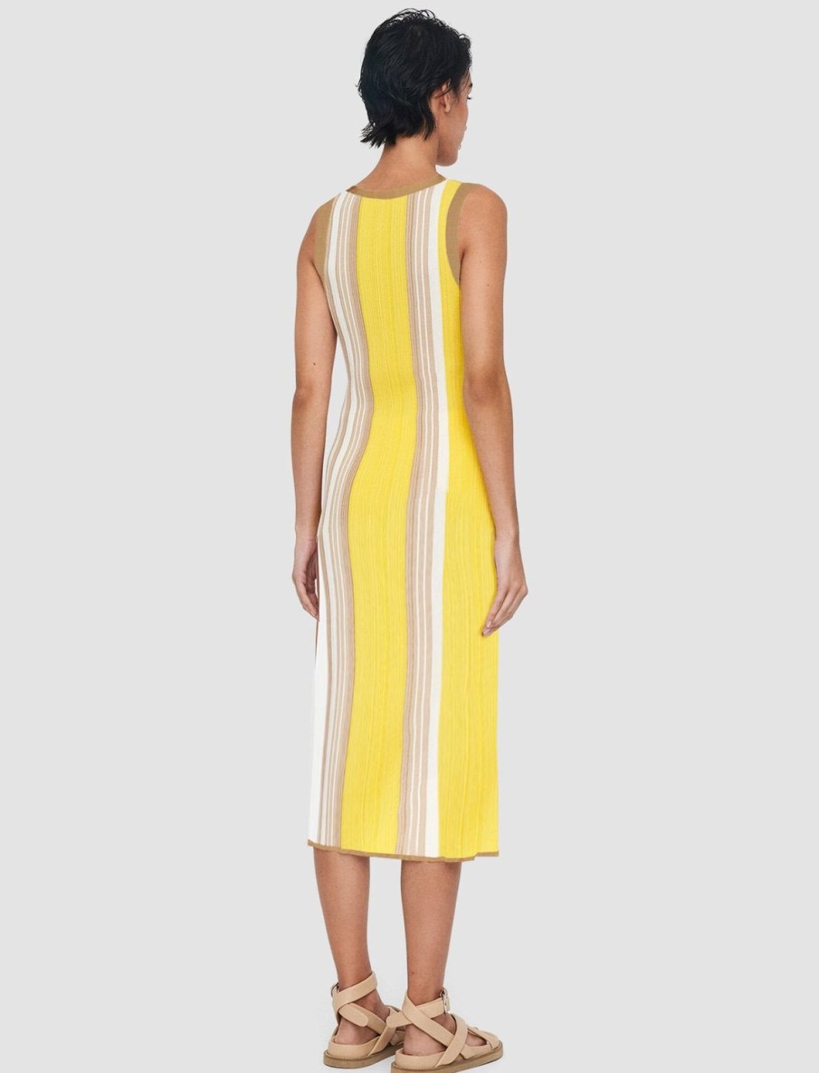 Women Joseph Dresses | Colour Block Rib Dress Ivory Combo