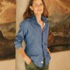 Women FRANK & EILEEN Shirts & Blouses | Barry Vintage Stonewash Indigo