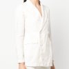 Women Aspesi Jackets & Blazers | Double Breasted Gabardine Jacket Natural