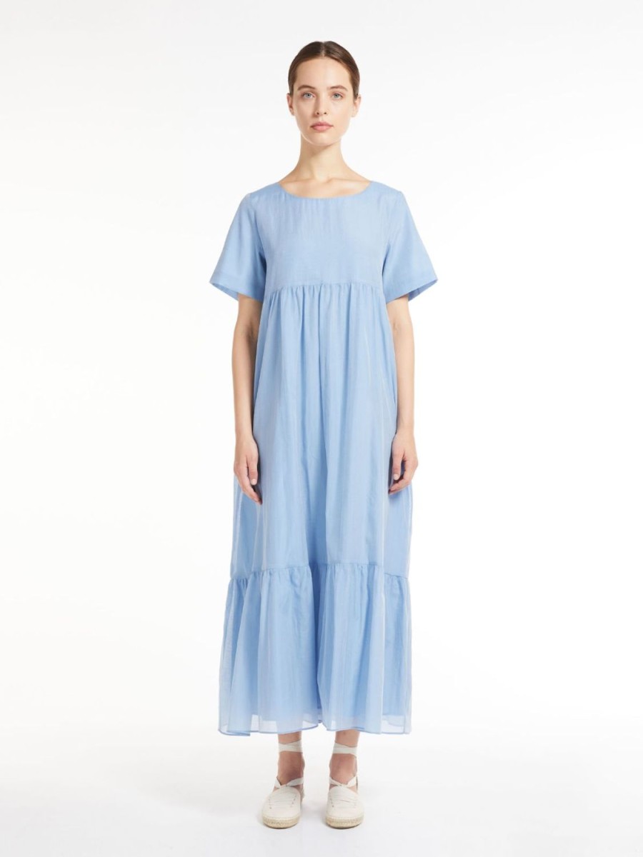 Women MAX MARA Dresses | David Blue Cotton Voile Dress