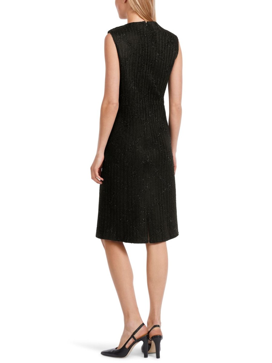 Women MARC CAIN Dresses | Classic Little Black Dress W Lurex Thread 900-Black