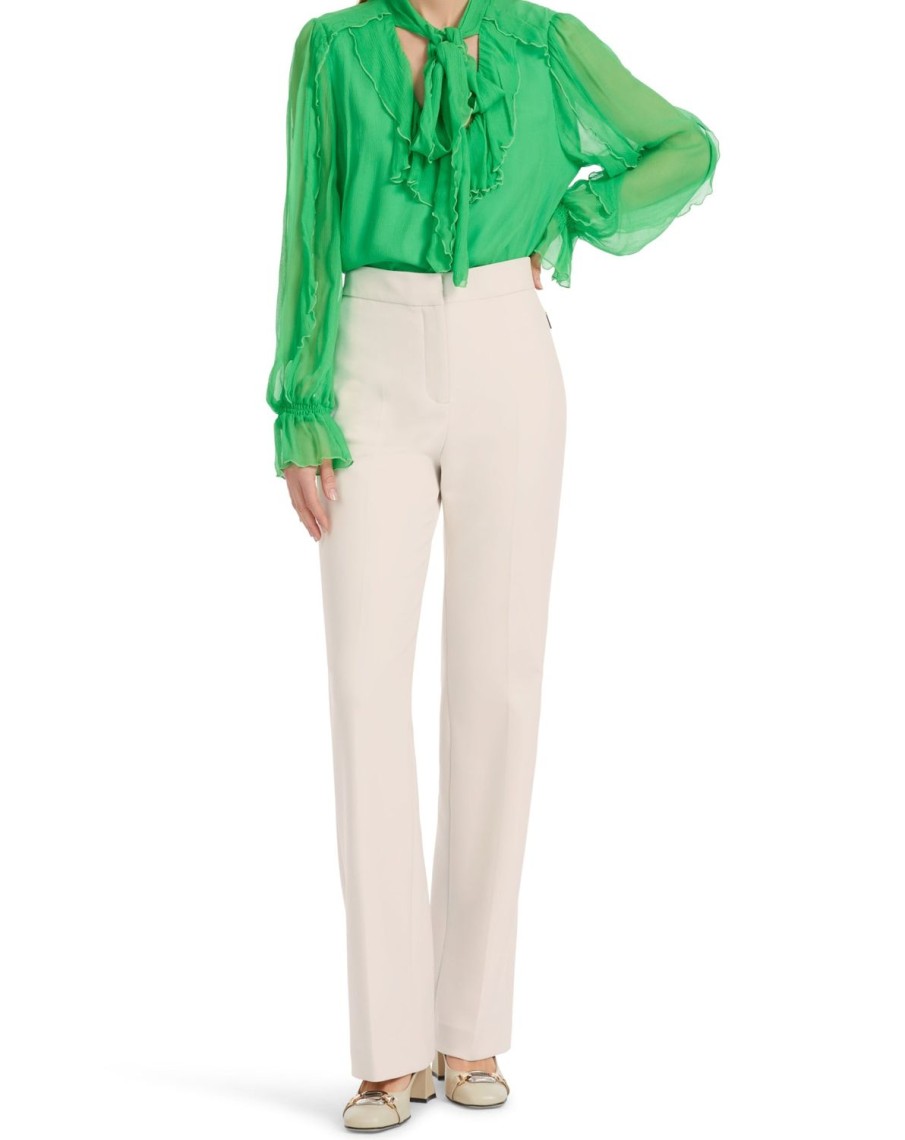 Women MARC CAIN Pants | High Waisted Pant W Zip Side Pockets 182-Smoke