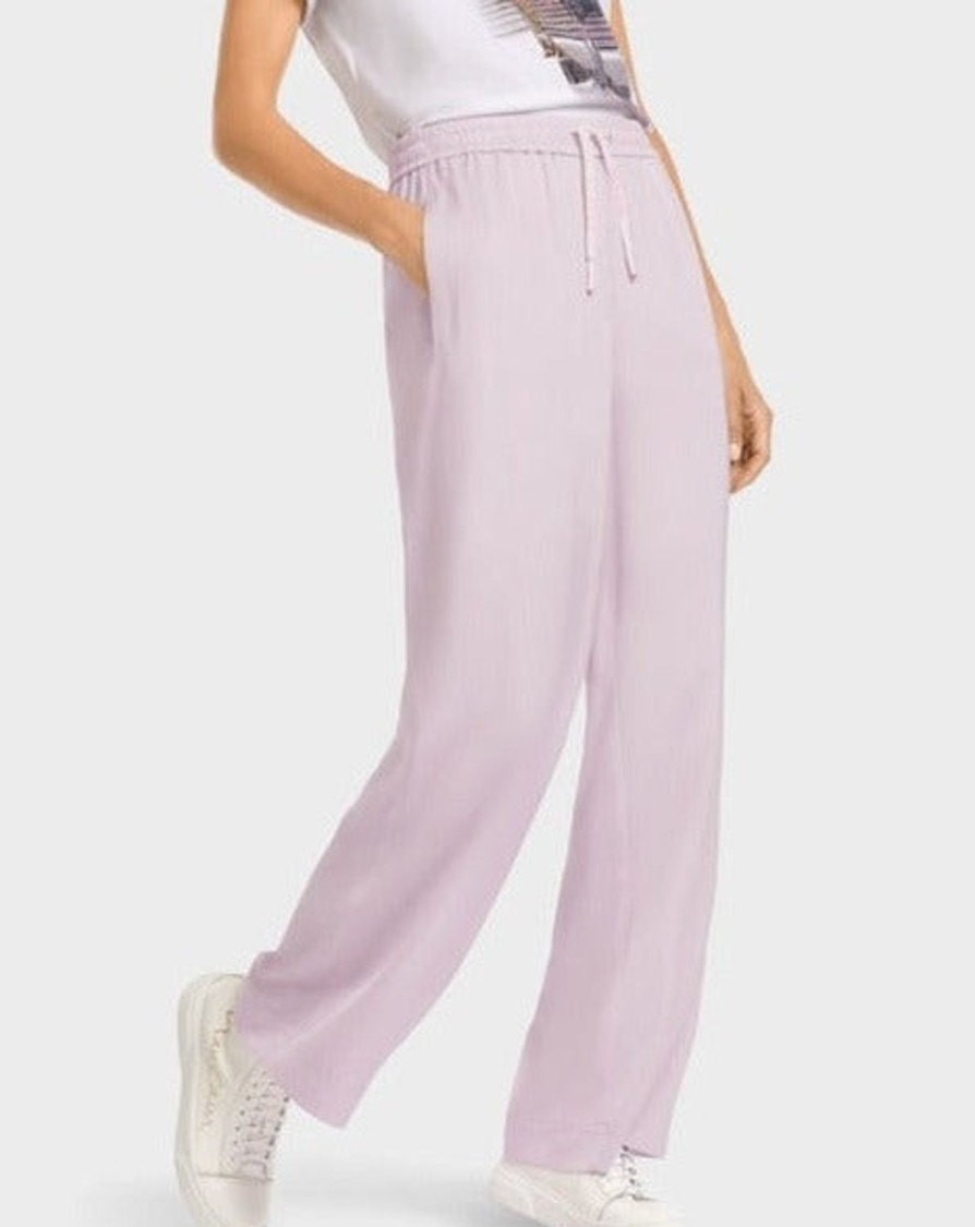 Women MARC CAIN Pants | Loose Pants With Jogger Waistband 705-Light Lvd