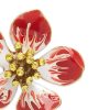 Women Oscar De La Renta Jewellery | Large Hand Painted Flower Cinnamon