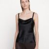 Women VINCE Tops | Shaped Scoop Neck Cami Black