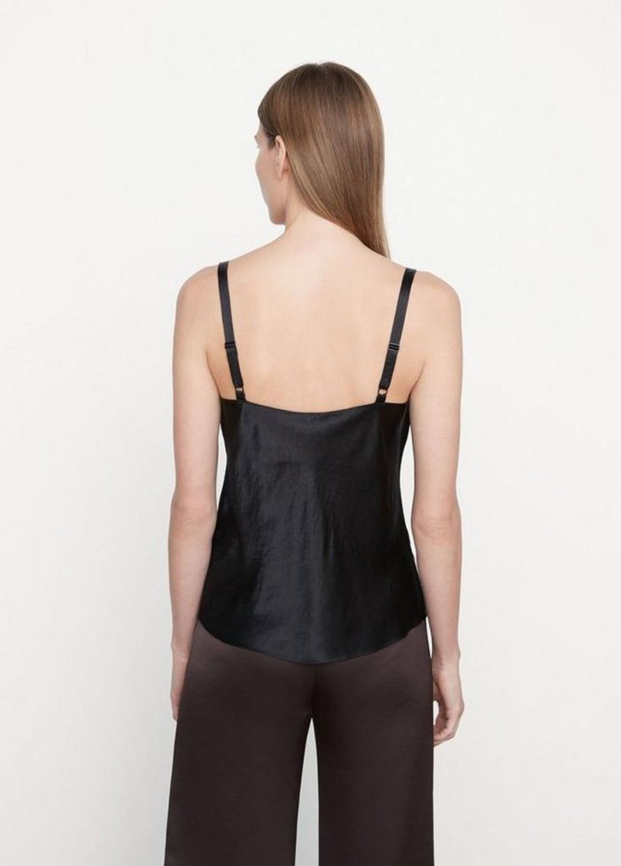 Women VINCE Tops | Shaped Scoop Neck Cami Black