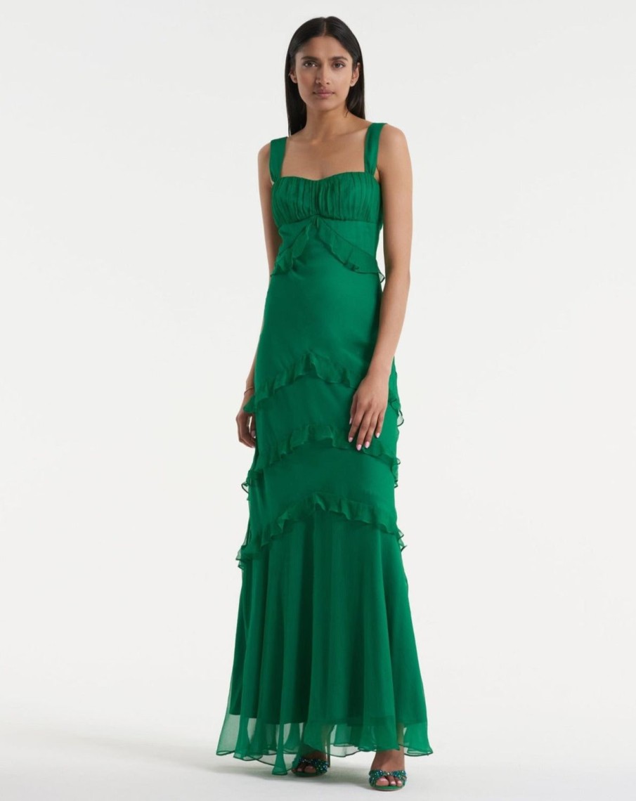 Women SALONI LODHA Dresses | Chandra Dress Emerald Green