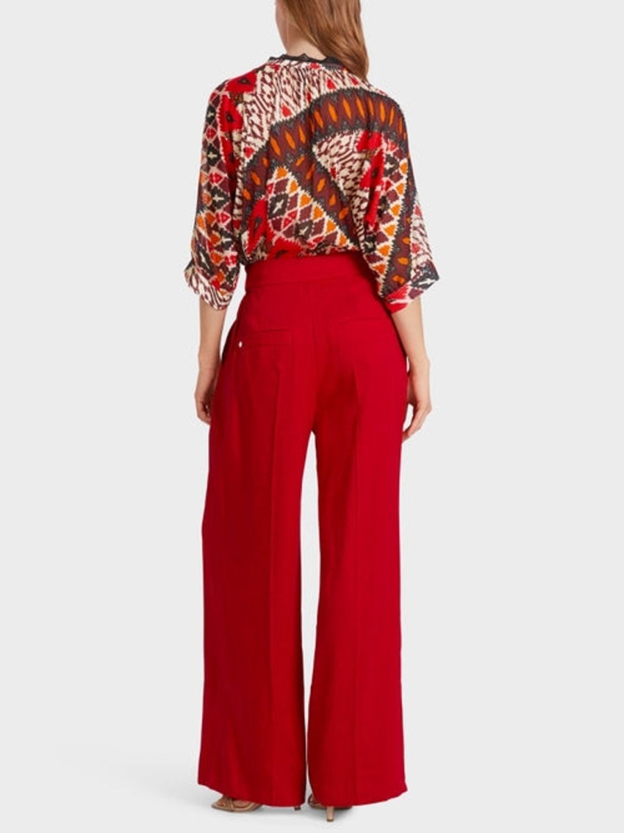 Women MARC CAIN Pants | Pleated Linen Pants