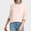 Women MARC CAIN Knitwear | Fine Knitted Crew Neck Sweater Almond Blossom 155-Almd Blsm