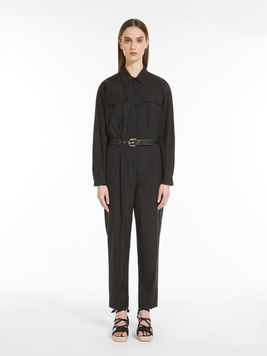 Women MAX MARA Jumpsuits & Playsuits | Fosco Cotton Poplin Jumpsuit