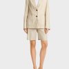 Women MARC CAIN Jackets & Blazers | Figure Hugging Blazer With Linen