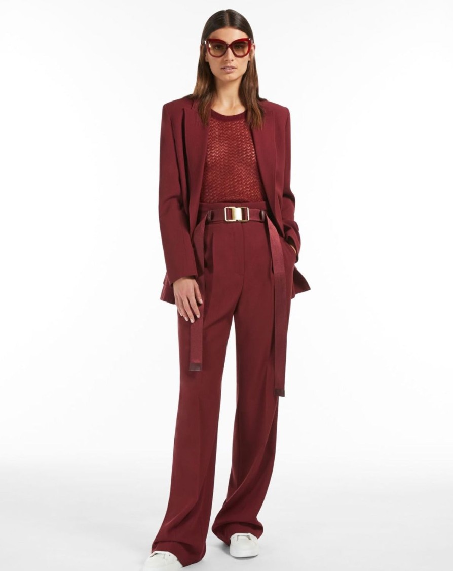 Women MAX MARA Tops | Prosit Knit Top Wine