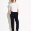 Women VINCE Pants | Essential Tapered Trousers Black