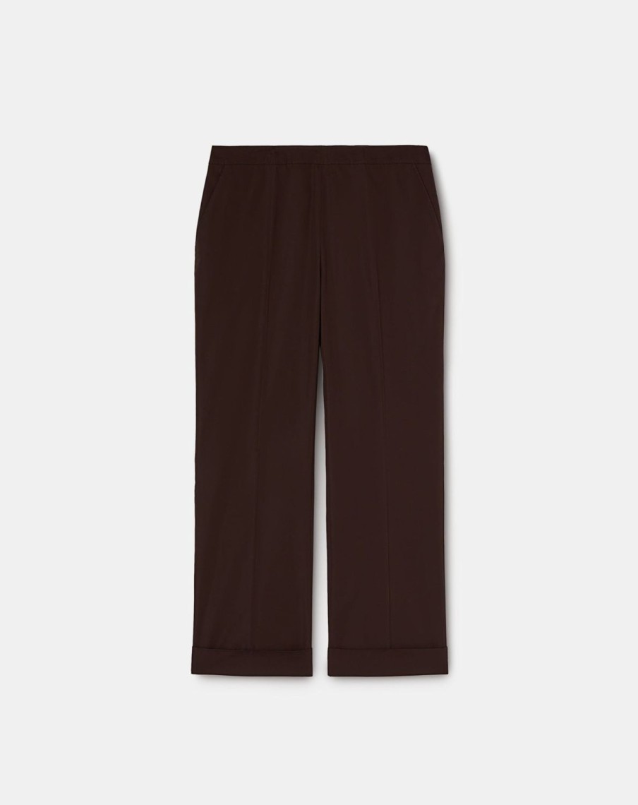 Women Aspesi Pants | Cotton Gabardine Slim-Fit Pants Brown