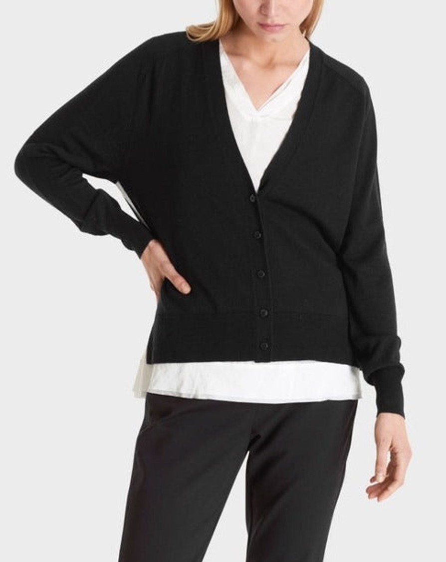 Women MARC CAIN Knitwear | Classic Cardigan With Raglan Sleeves