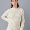 Women HIGH Knitwear | Learning Sweater White