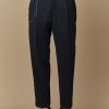 Women HIGH Pants | Concise Tailored Pant With Belt Loops Navy