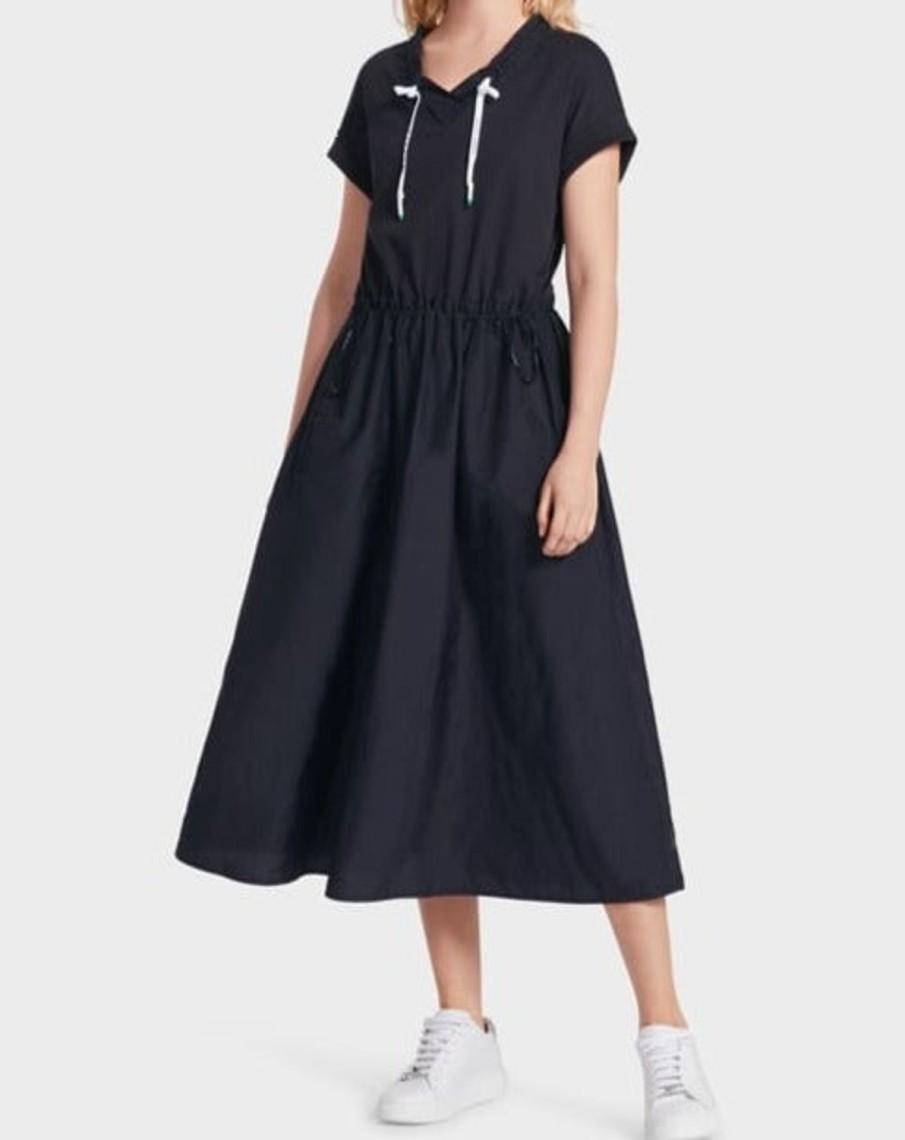 Women MARC CAIN Loungewear | Dress With Cords 395-Mnt Blue