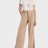 Women MARC CAIN Pants | Elasticated Silk Pants 616-Deep Sand