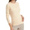 Women MARC CAIN Knitwear | Crew Neck Lace Detail Wool Sweater