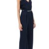 Women MAX MARA Jumpsuits & Playsuits | Pino Satin Crepe Jumpsuit Midnight Blue