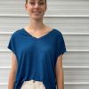 Women MAJESTIC FILATURES T-Shirts & Singlets | Linen T-Shirt