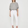 Women AG JEANS Jeans & Denim | Prima Crop Mid Rise In Cigarette Leg White