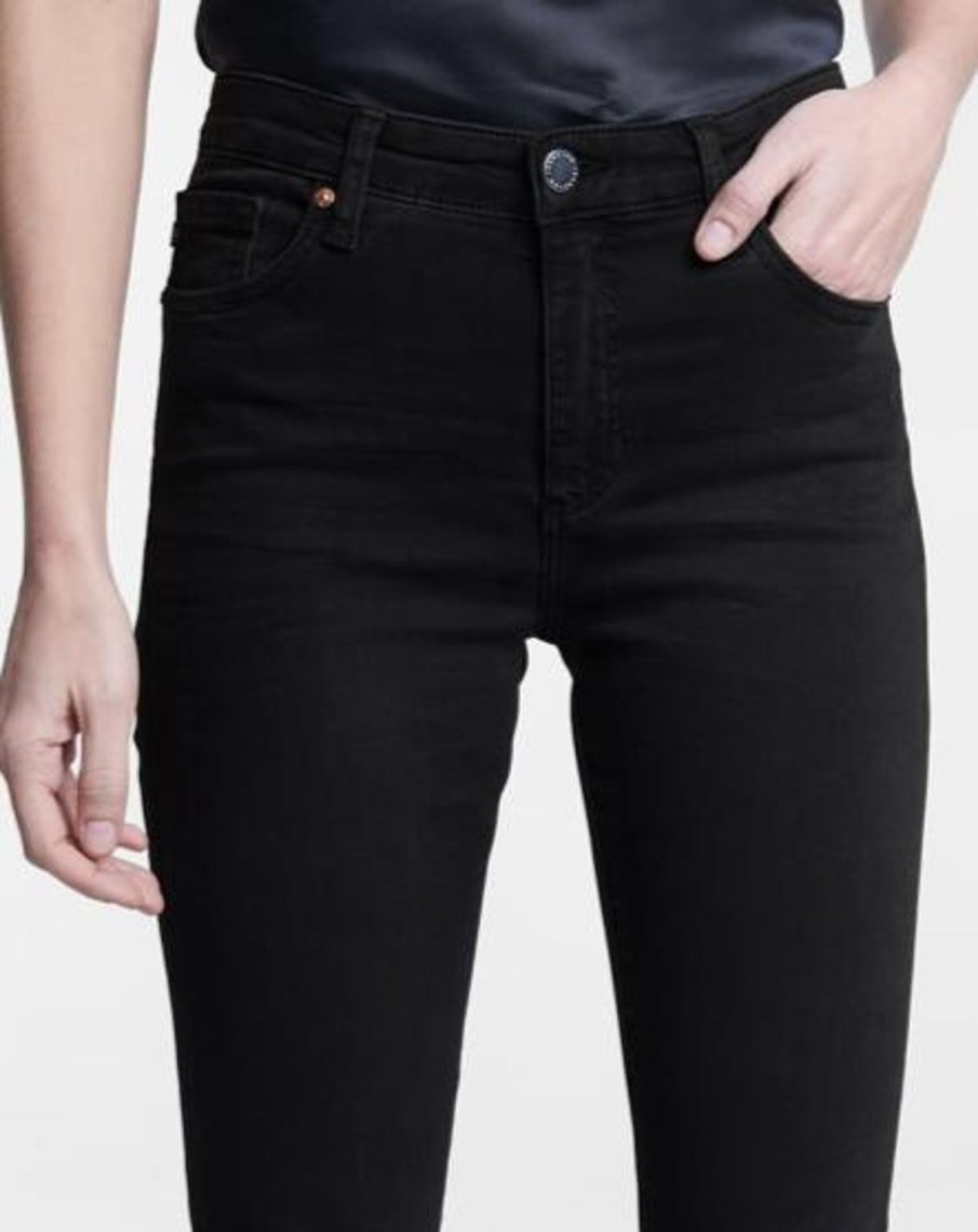 Women AG JEANS Jeans & Denim | Mari High Rise Straight Jean Black