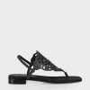 Women MARC CAIN | Toe Post Sandals With Cut-Outs 900-Black