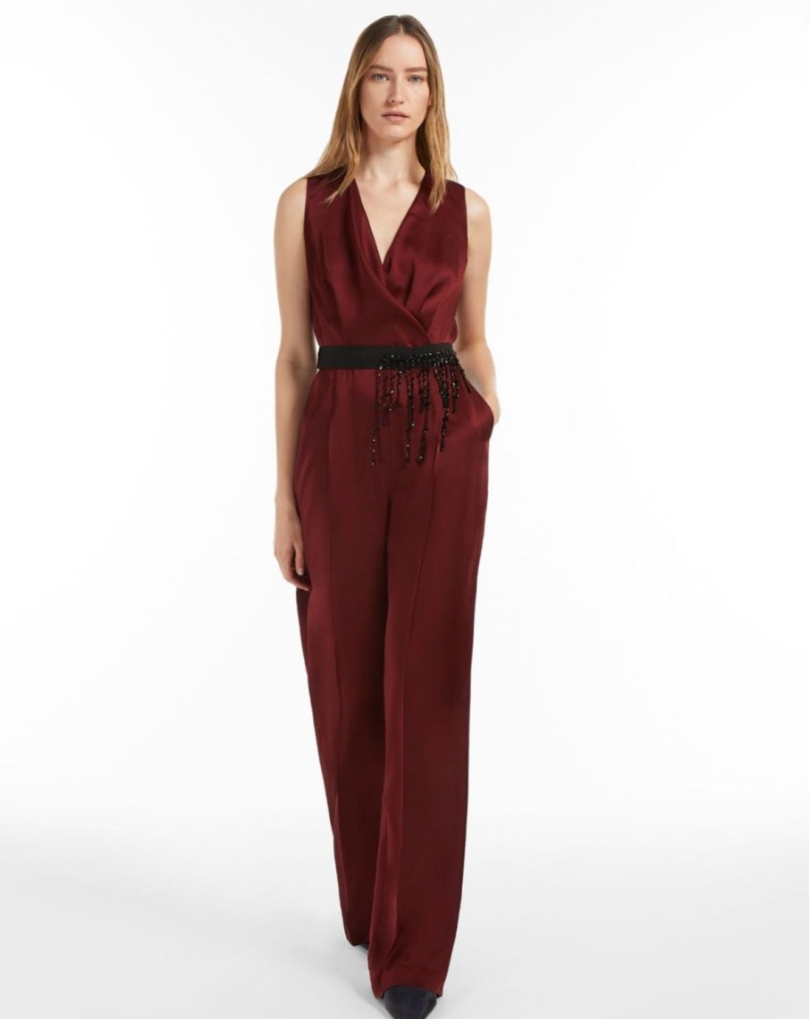 Women MAX MARA Jumpsuits & Playsuits | Alamaro Jumpsuit Bordeaux