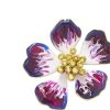 Women Oscar De La Renta Jewellery | Large Hand Painted Flower Purple