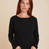 Women MAJESTIC FILATURES T-Shirts & Singlets | Cotton & Cashmere L/Sleeve Boat Neck