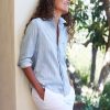 Women FRANK & EILEEN Shirts & Blouses | Barry Shirt W C/B Seam Classic Blue Denim