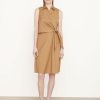 Women VINCE Dresses | Slvls Wrap Shirt Dress Tobacco