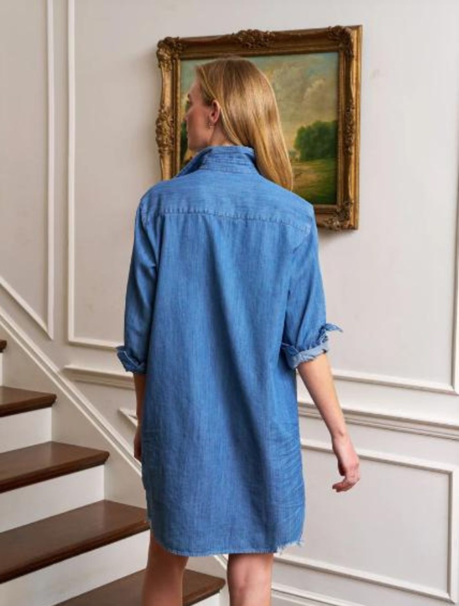 Women FRANK & EILEEN Jeans & Denim | Mary Classic Shirtdress Vintage Stonewash Indigo