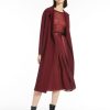 Women MAX MARA Skirts | Getto Pleated Skirt Wine