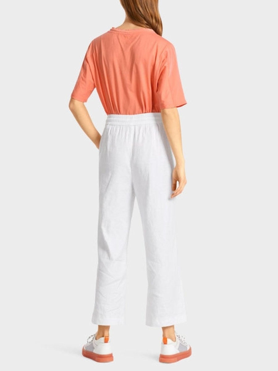 Women MARC CAIN Pants | Casual Summer Pants In A Linen Blend