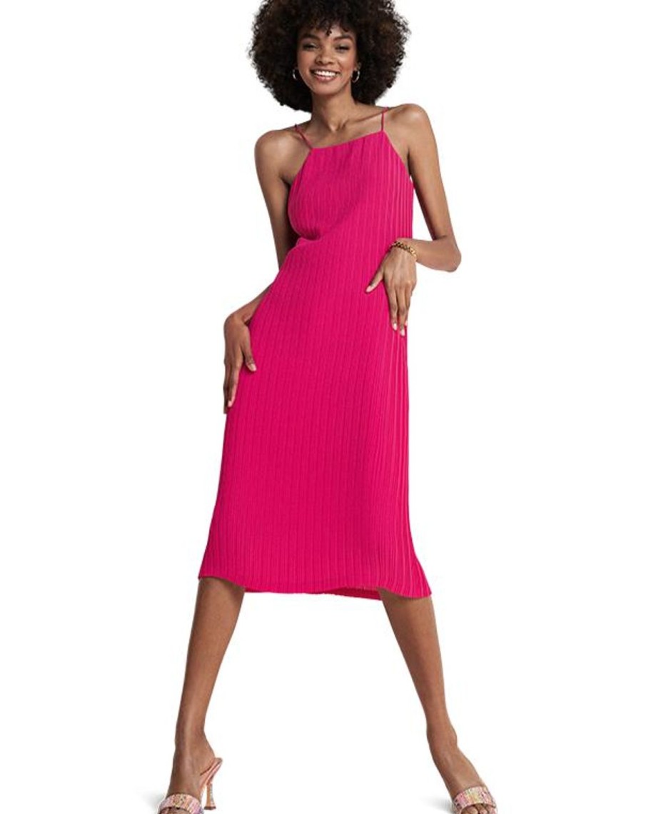 Women Riani Dresses | Plisse Knitted Dress Bright Pink