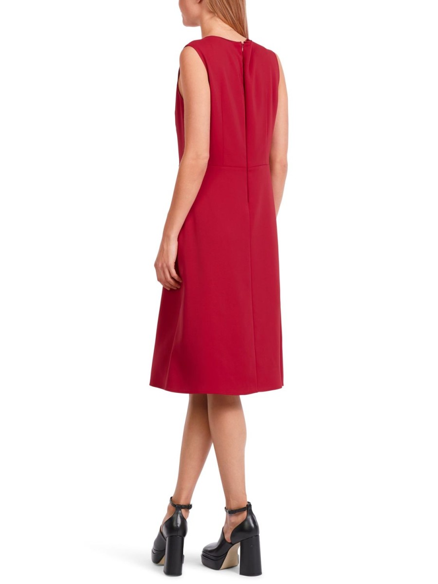 Women MARC CAIN Dresses | Elegant Sleeveless Dress With Cut-Outs 287-Brt Brgd