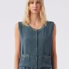 Women Transit Par Such Tops | Crepe Button Front Top