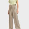 Women MARC CAIN Pants | High Waisted Lounge Pants With Pleated Front 615-Soft Taupe