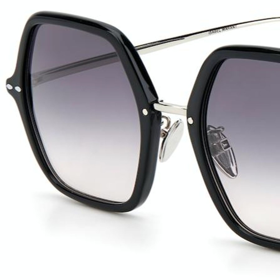 Women Isabel Marant Sunglasses | Maelle Black Sunglasses Black Silver