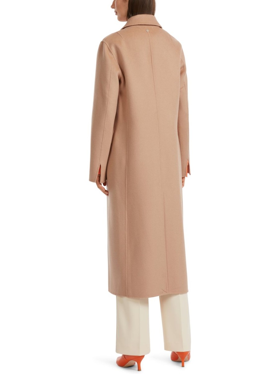 Women MARC CAIN Coats & Parkas | Wool Classic Slim Fit Coat 618-Brt Toffee