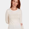 Women MAJESTIC FILATURES T-Shirts & Singlets | Cotton & Cashmere L/Sleeve Round Neck